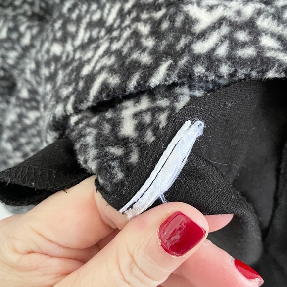 Anthropologie x Sandwich_ Fleece Sweater Pocket Blokecore Abstract print Black M - Picture 8 of 11